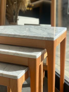 Carrera Mermer Alara Ayak Zigon Sehpa