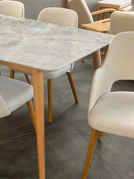 Blue Ocean Retro Açılı Ayak Mermer Masa