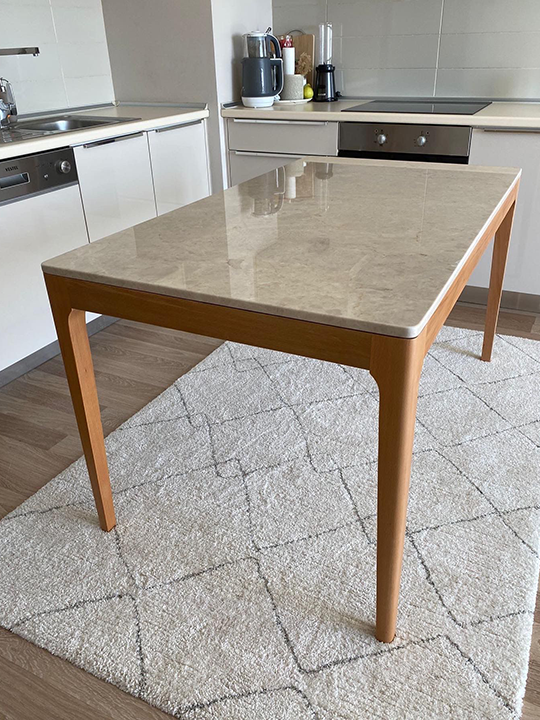 Yasemin Beji Alara Ayak Sıfıra Sıfır Kesim Mermer Masa