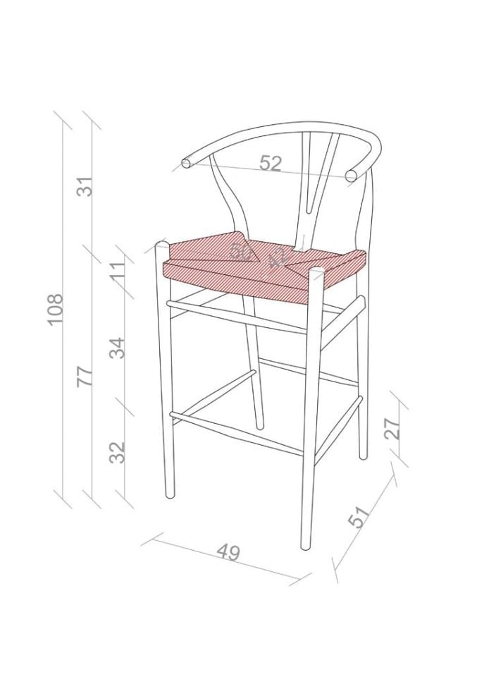 Wishbone Bar Sandalyesi