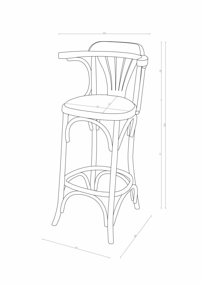 Sofia Kollu Bar Sandalyesi