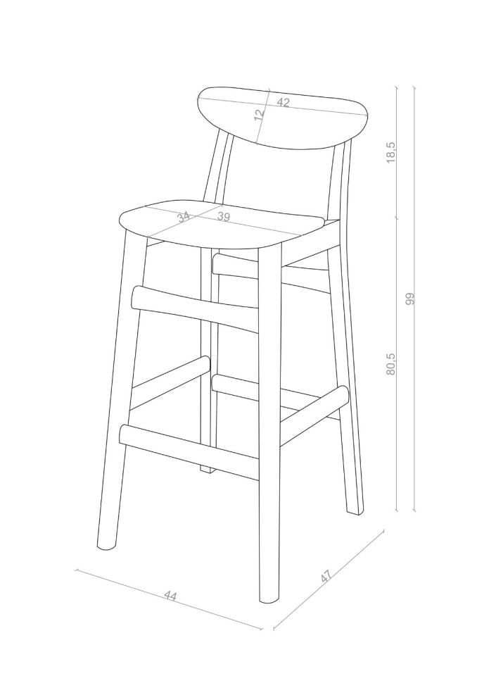 Karafırın Bar Sandalyesi