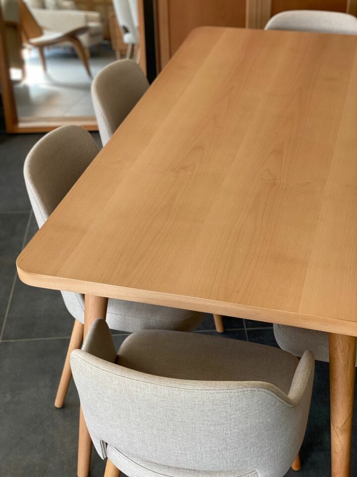 Kayın Kaplama Tabla Retro Açılı Ayak Masa